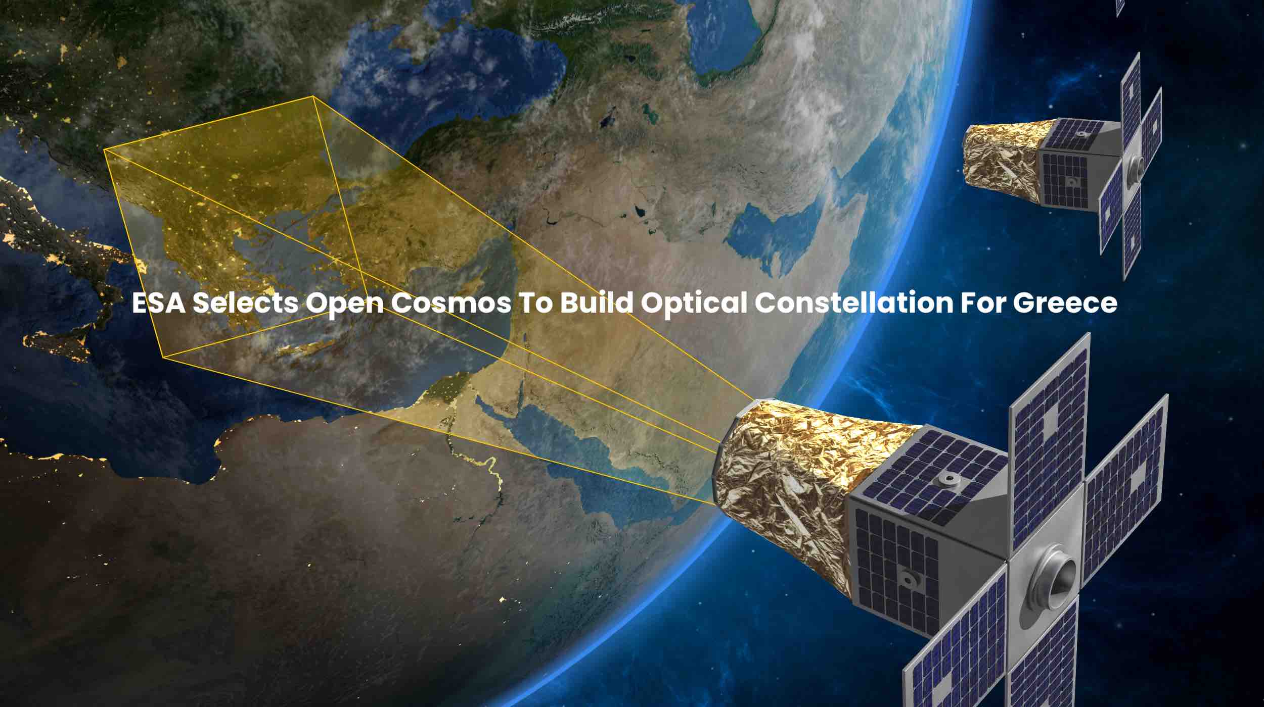 satellite orbiting the earth capturing an image of an area